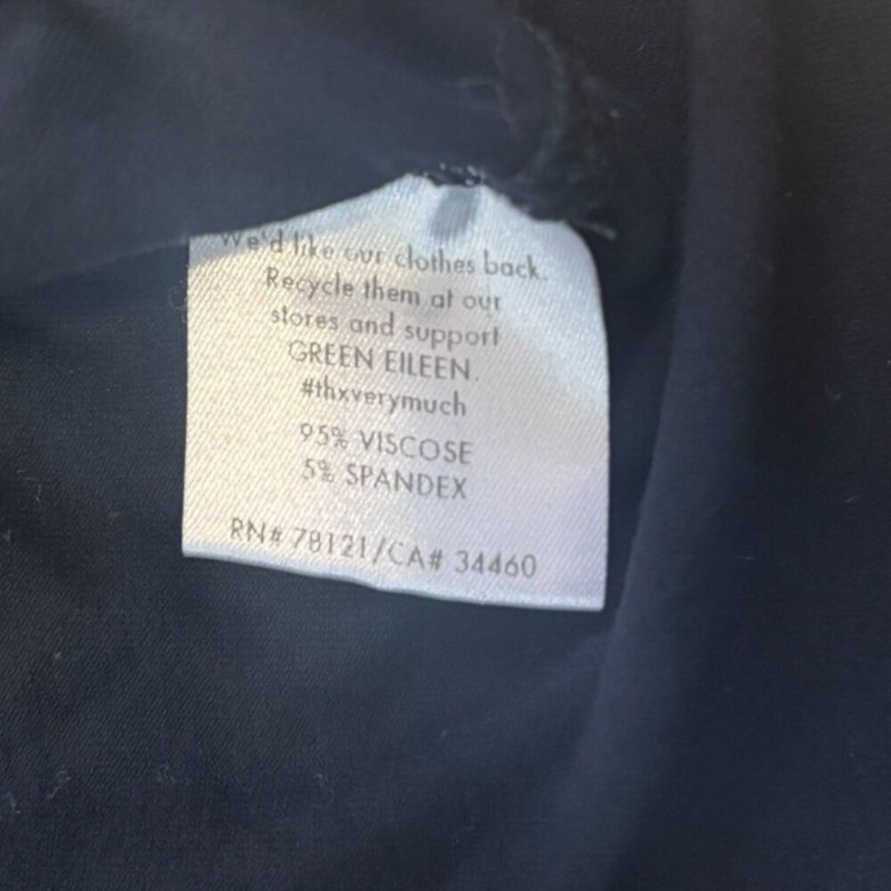 Eileen Fisher Black Viscose Spandex Long Sleeve Shirt Small Petite - Picture 3 of 6